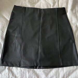 Calvin Klein leather mini skirt